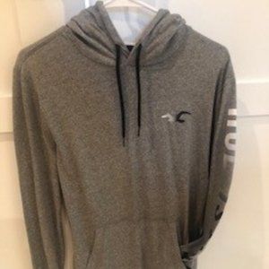 Men’s Hollister Log-Sleeved Hooded T-shirt- Small